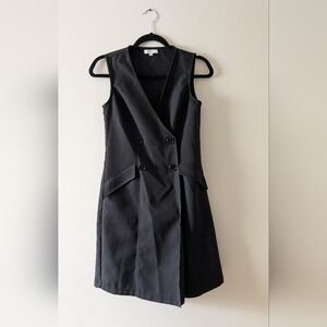 Max Studio Black Asymmetrical Sleeveless Dress